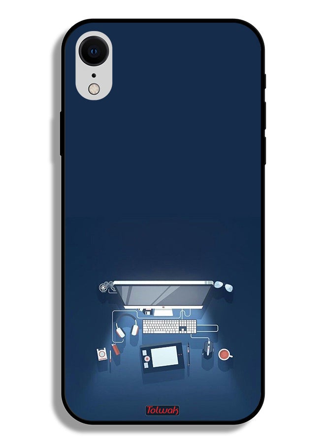 Tolwak Apple iPhone XR Protective Case Computer Desk Art - Image 2