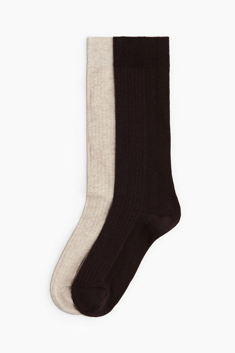 اتش اند ام جوارب بحياكة مرنة - عبوة من زوجين