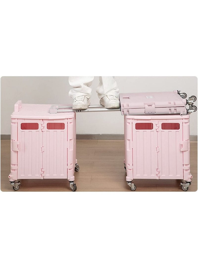 GT-Wheel - 65L Foldable Utility Rolling Shopping Cart Heavy Duty Portable with 4 Wheels - Image 1