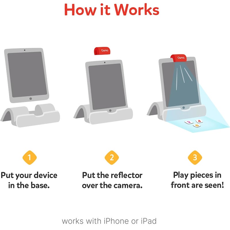 Osmo - Genius Starter Kit for iPad & iPhone - 5 Educational Learning Games - Ages 6-10 - Math, Spelling, Creativity & More - STEM Toy Gifts for Kids, Boy & Girl - Ages 6 7 8 9 10 (Osmo Base Included) - Image 4