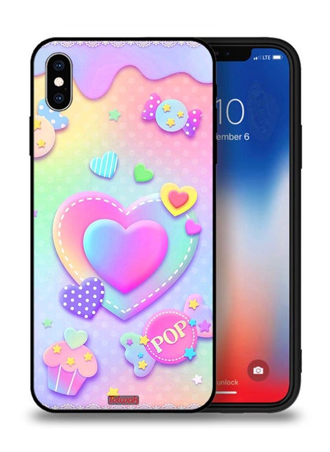Apple iPhone XS Max Protective Case Pop Hearts Art