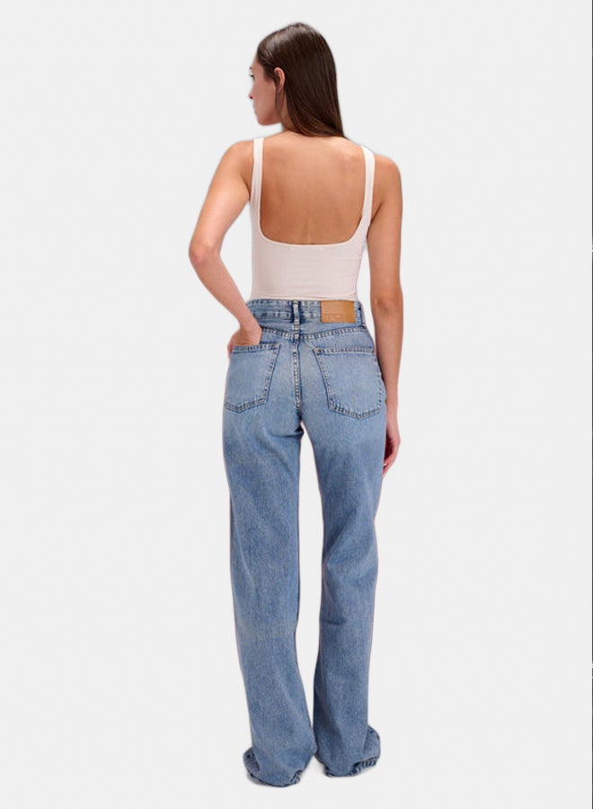 TGS Light Blue Wide Leg Women Jeans - Image 3