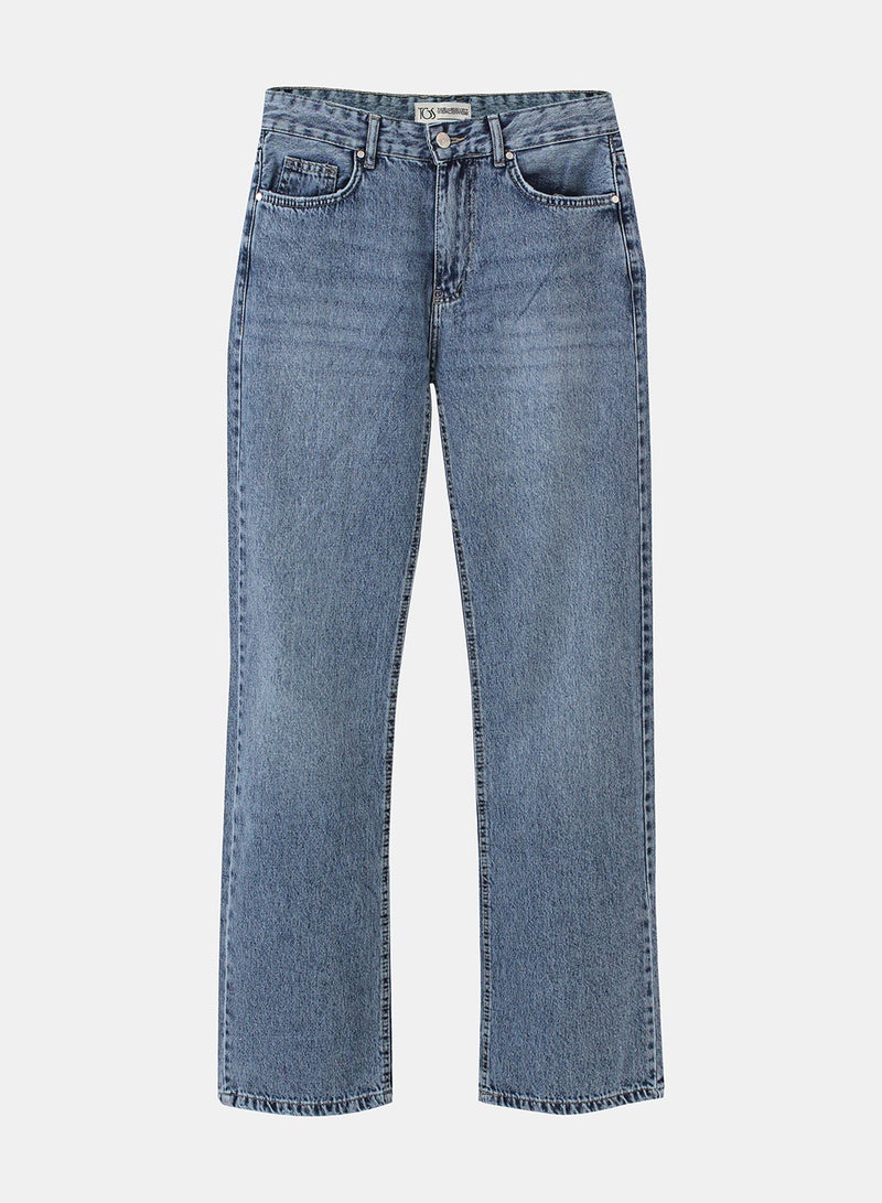 TGS Light Blue Wide Leg Women Jeans - Image 3