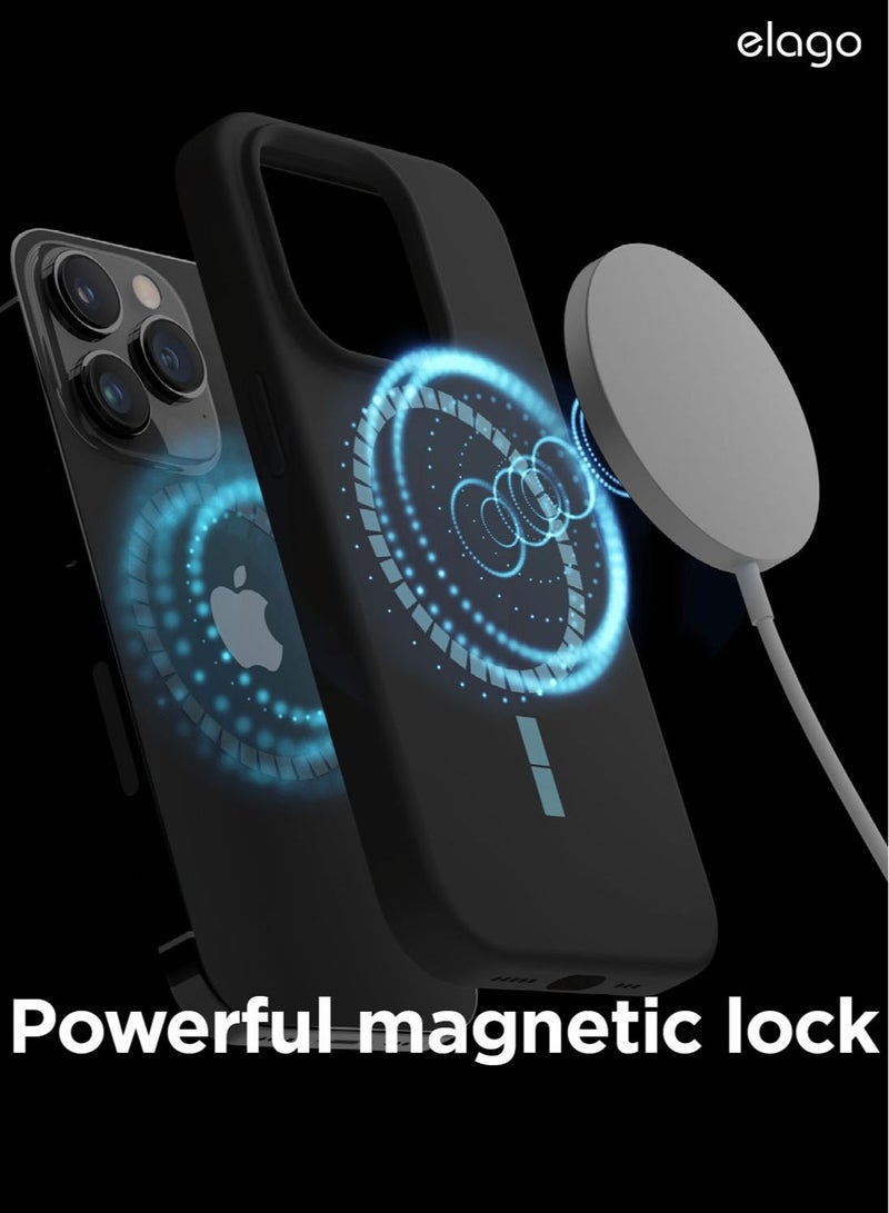 Elago Silicone Shockproof iPhone 14 Pro Max Case Cover with MagSafe - Black - Image 3
