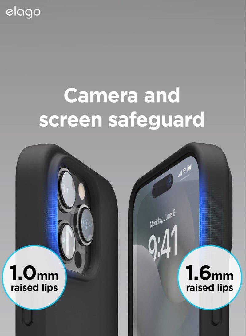 Elago Silicone Shockproof iPhone 14 Pro Max Case Cover with MagSafe - Black - Image 4