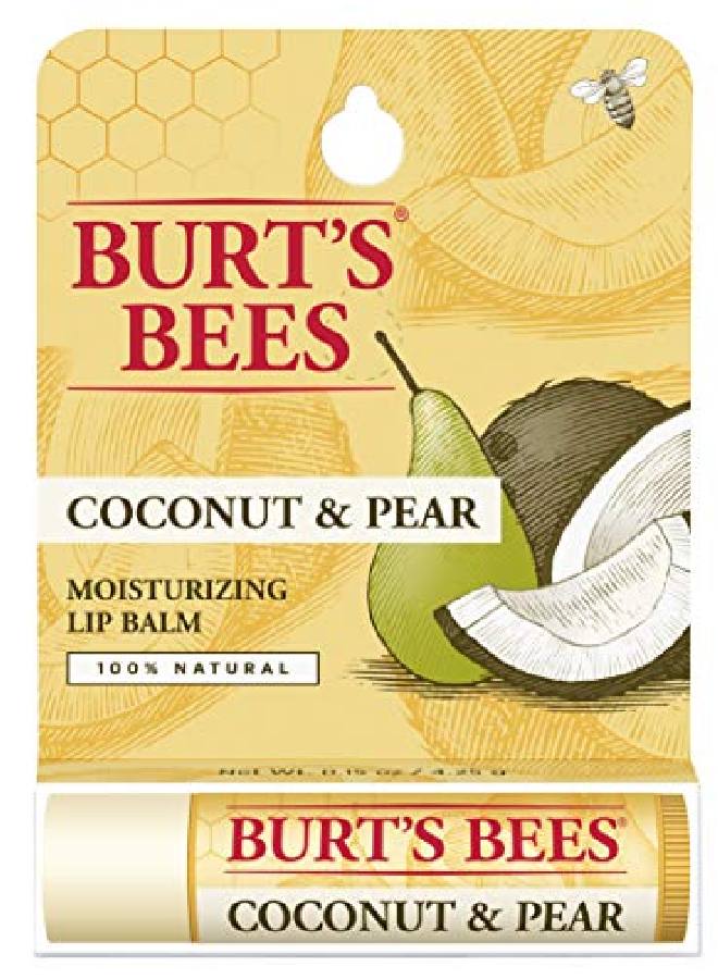 Burt's Bees 100% Natural Moisturizing Lip Balm Coconut & Pear With Beeswax & Fruit Extracts 1 Tube - Image 1