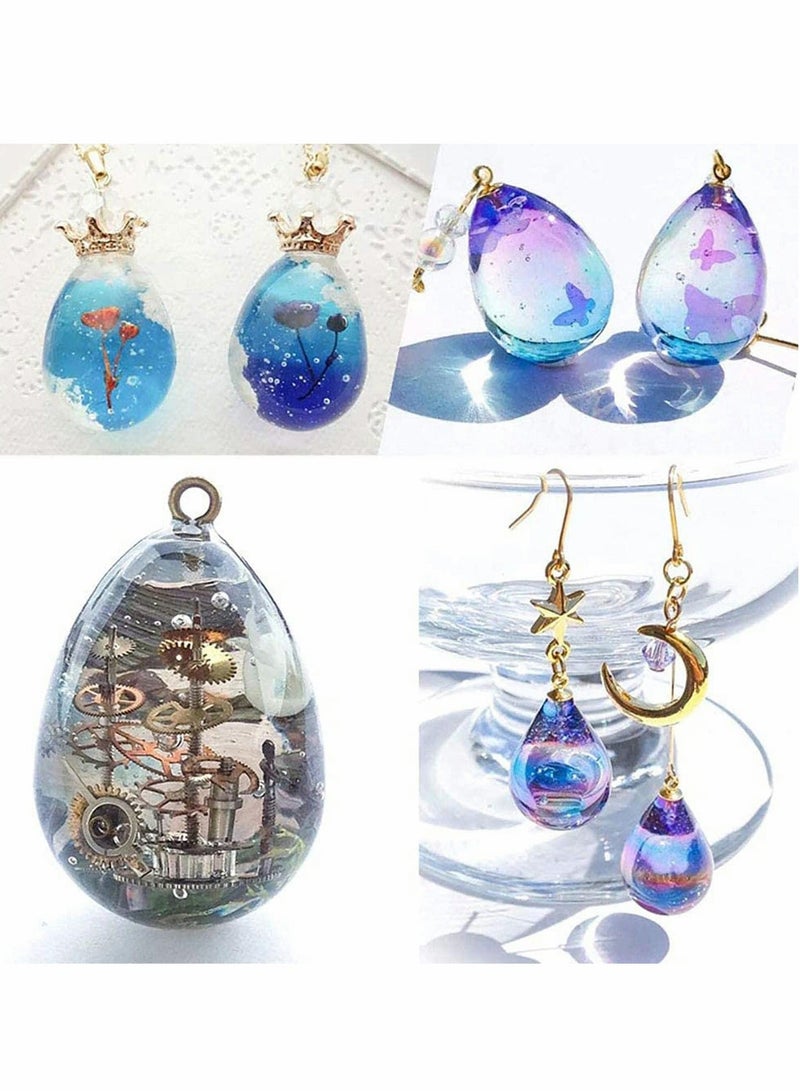 Eggs Ball Silicone Resin Molds, Epoxy Resin Ball Spheroid Necklace Stone Mold, for Jewelry Keychain UV Resin Crafts  - Image 2