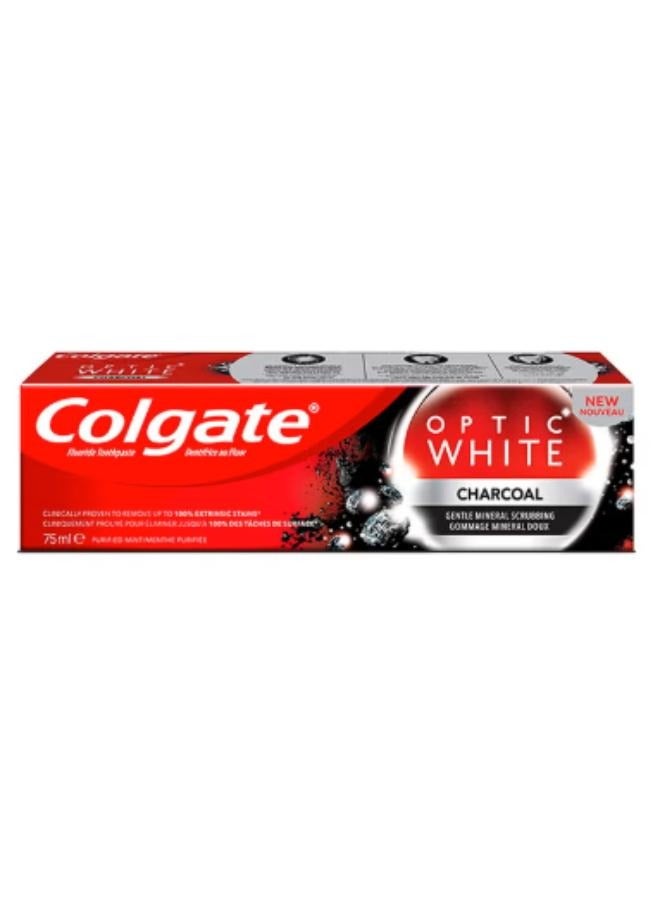 Colgate Optic White Charcoal Toothpaste 75ml - Image 2