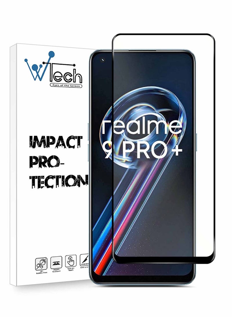 دبليو تيك واقي شاشة زجاجي مقوى E2E كامل السطح / لاصق لهاتف Realme 9 Pro + 5G 2022 شفاف - Image 1