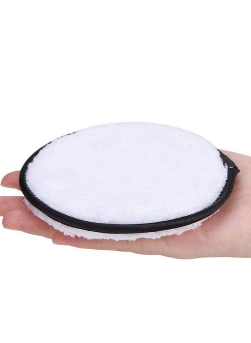 Excefore - Reusable Makeup Remover Pads 4.5 In Dia, 6 Pieces Round Pad For Heavy Makeup And Mask, Washable Makeup Removal Cotton Cloth, Microfiber Wipes For Mascara, Eye Shadow, Foundation, Facial Cleansing - Image 1