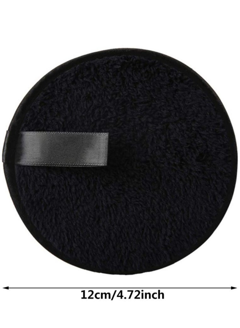 Excefore - Reusable Makeup Remover Pads 4.5 In Dia, 6 Pieces Round Pad For Heavy Makeup And Mask, Washable Makeup Removal Cotton Cloth, Microfiber Wipes For Mascara, Eye Shadow, Foundation, Facial Cleansing - Image 1