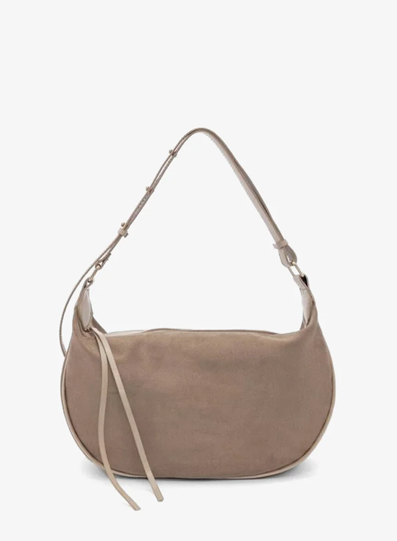 Shule Bags Poppin Suede Shoulder Bag in Fawn.