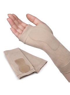 KASTWAVE Arthritis Gloves, 1 Pair Wrist Thumb Support Braces, Ultra Thin Soft Elastic Compression Sleeves Fingerless Glove with Soft Gel Pads, Breathable Wrist Brace Compression Sleeves for Women & Men  - Image 1
