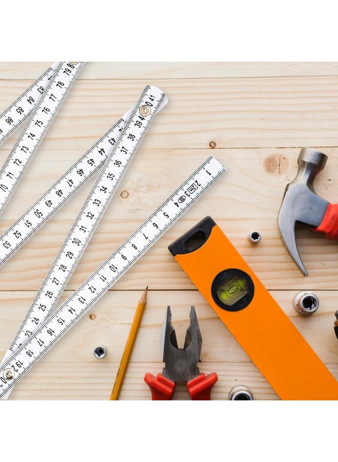 Terbold Folding Ruler 6ft 2m Yard Stick, Metric and Imperial Measurements, Durable Fiberglass Carpenter's Fold Rule Yard Stick (Pack of 2) - Image 4