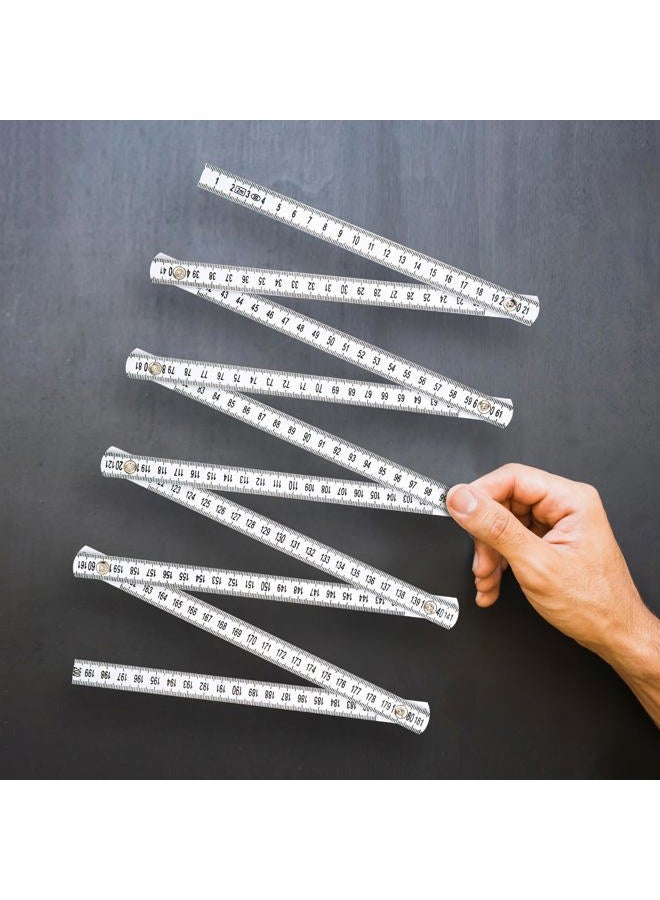 Terbold Folding Ruler 6ft 2m Yard Stick, Metric and Imperial Measurements, Durable Fiberglass Carpenter's Fold Rule Yard Stick (Pack of 2) - Image 5