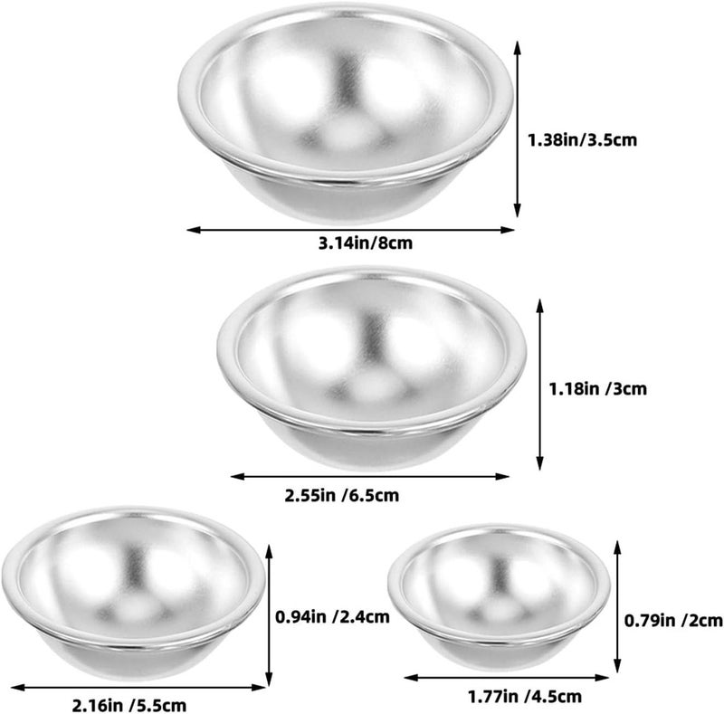 Zerodeko Bath Salt Ball Mold and Semicircle Cake Mold 8pcs DIY Half Sphere Baking Supplies for Handmade Soap and Crafting in Arts Crafts - Image 2