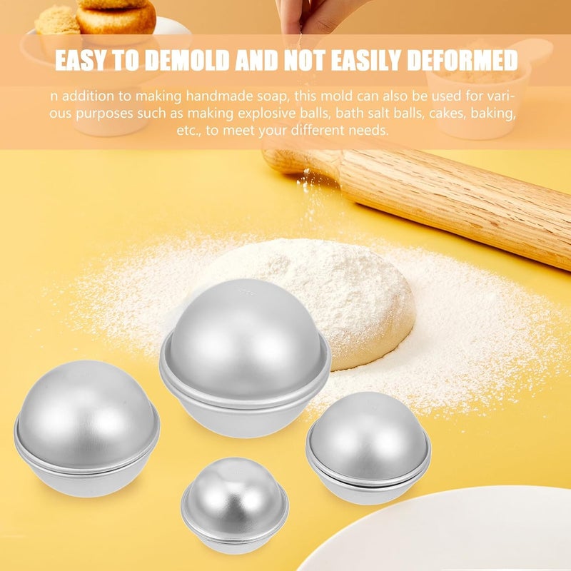 Zerodeko Bath Salt Ball Mold and Semicircle Cake Mold 8pcs DIY Half Sphere Baking Supplies for Handmade Soap and Crafting in Arts Crafts - Image 4