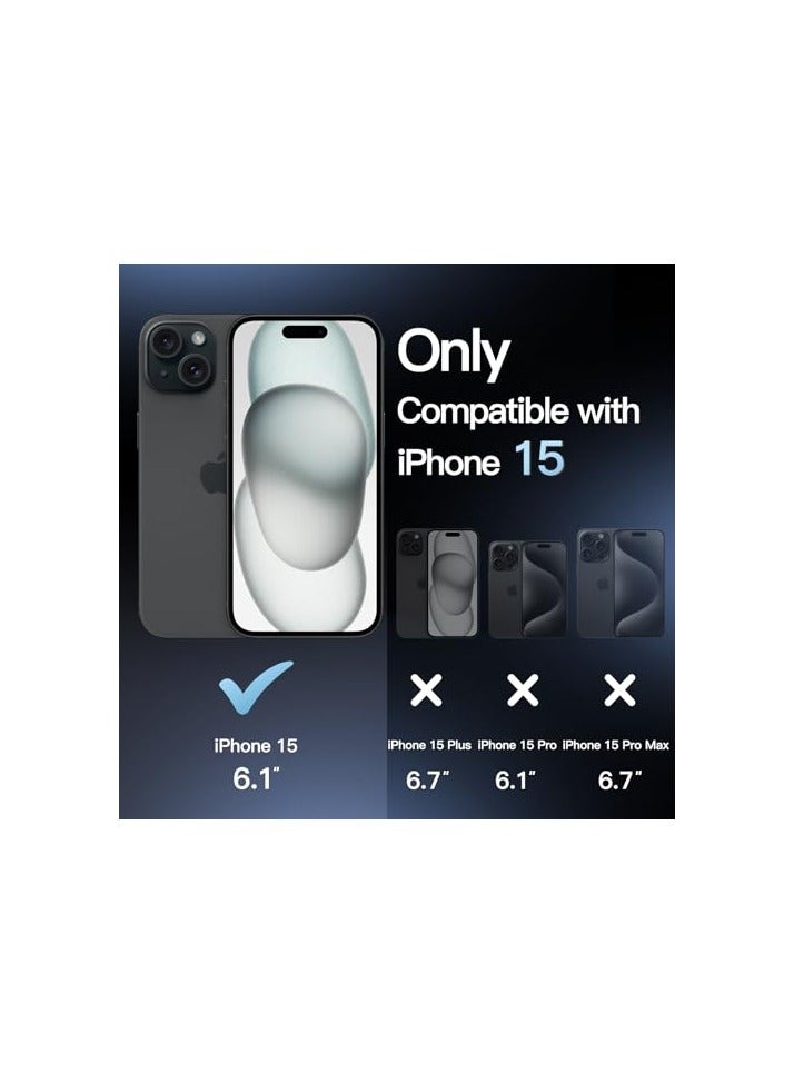 جي تيك حافظة JETech Grip لهاتف iPhone 15 مقاس 6.1 بوصة، غطاء هاتف واقٍ ناعم من مادة TPU مع عدسة كاميرا حماية كاملة، مقاوم للصدمات (أسود) - Image 2