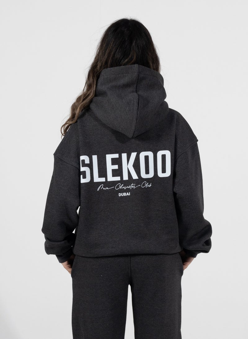 Slekoo Slekoo Oversized Hoodie for Men & Women, Unisex Cotton Fleece Pullover Sweatshirt, Winter 2025 Collection, Casual Streetwear Fashion Sweater  - Image 4