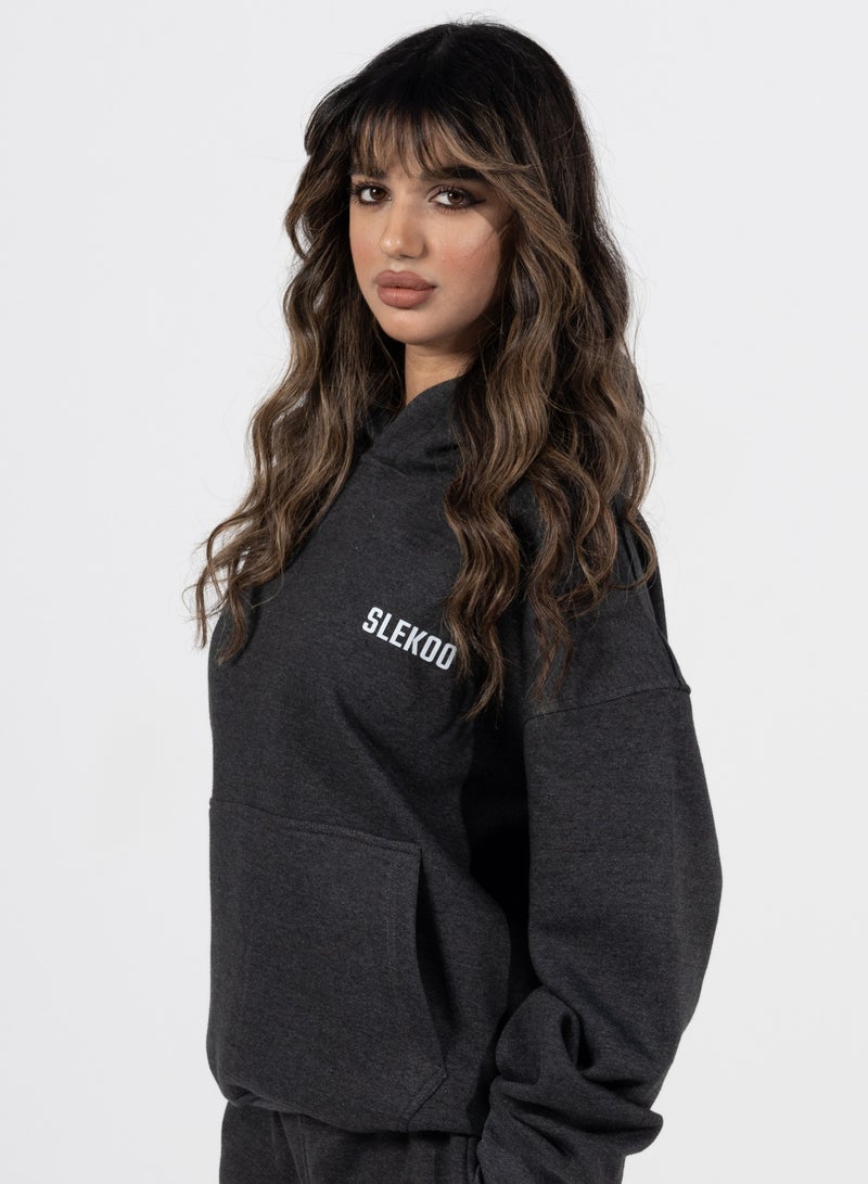 Slekoo Slekoo Oversized Hoodie for Men & Women, Unisex Cotton Fleece Pullover Sweatshirt, Winter 2025 Collection, Casual Streetwear Fashion Sweater  - Image 5