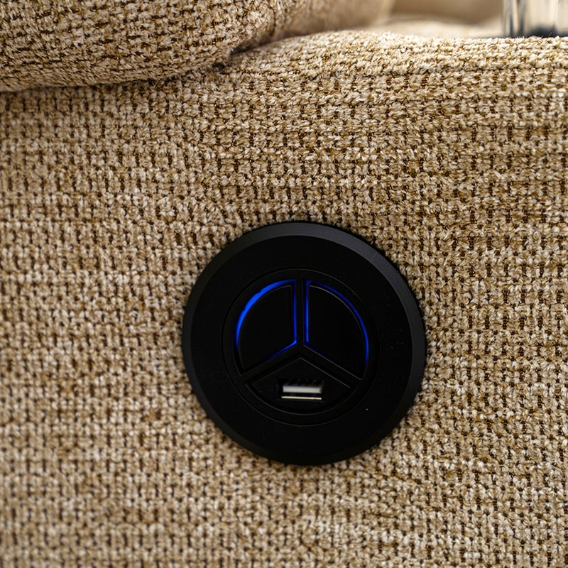 ROYAL FURNITURE Leen Electrical Massager Recliner in Light Beige for Adults - Image 5