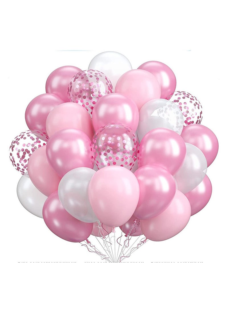 لون قرنفل & أبيض خردة حزب منطاد مجموعة 60 قطعة - Image 1