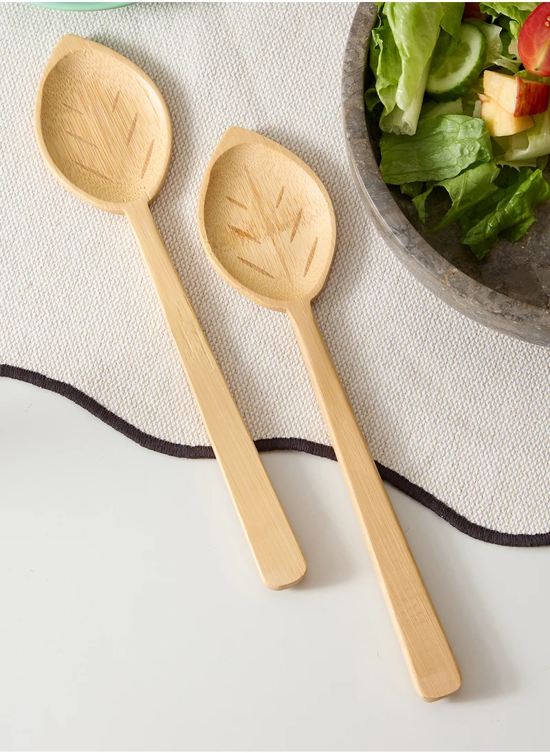 ساس آند بيل Leaf Bamboo Salad Servers
