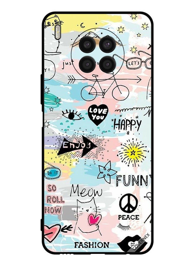 Covernex Protective Case Cover For Honor 50 lite Doodle Meow Enjoy - Image 1