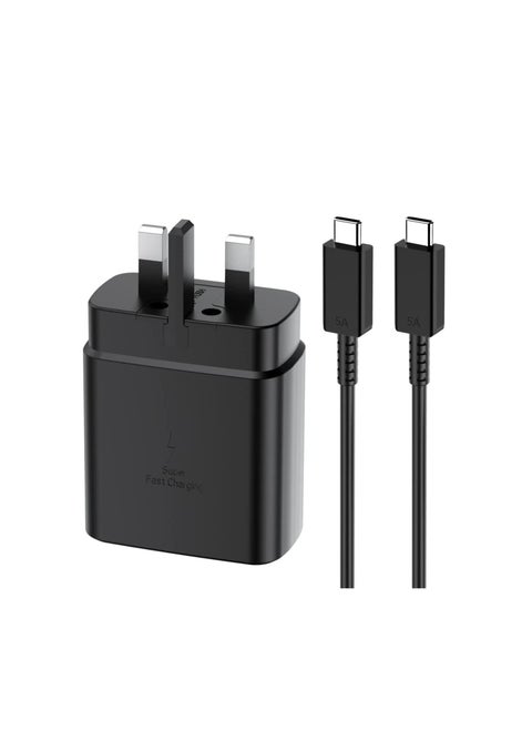 45W USB C Fast Charger Plug and Cable 1.2M PPS Type C Super-Fast Charging Plug and USB C Cable Compatible with Samsung Galaxy S25 Ultra/S24 Ultra/S24+/S23/S22/S24/S20/Note 20/Note 10/Tab S8/Tab S9/Z Flip 6/Z Flip5/Z Fliip 4/Z fold 6/Z Fold 5 and Galaxy A56/A55/A54/A16/A15/A14/A36/A35/A34/A26/A25/M56/M55