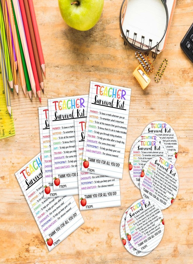 HandEasy 40 Pcs Teacher Survival Kit, First Day of School Gift Tags, Teacher Appreciation Gift Tags, Welcome Back to School Present Party Favors-A03 - Image 5