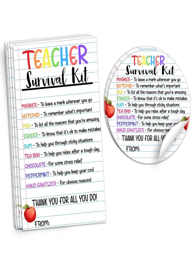 HandEasy 40 Pcs Teacher Survival Kit, First Day of School Gift Tags, Teacher Appreciation Gift Tags, Welcome Back to School Present Party Favors-A03 - Image 1