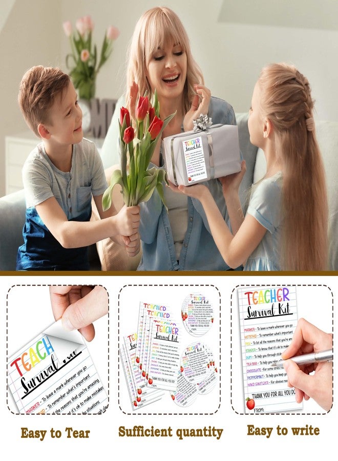 HandEasy 40 Pcs Teacher Survival Kit, First Day of School Gift Tags, Teacher Appreciation Gift Tags, Welcome Back to School Present Party Favors-A03 - Image 3