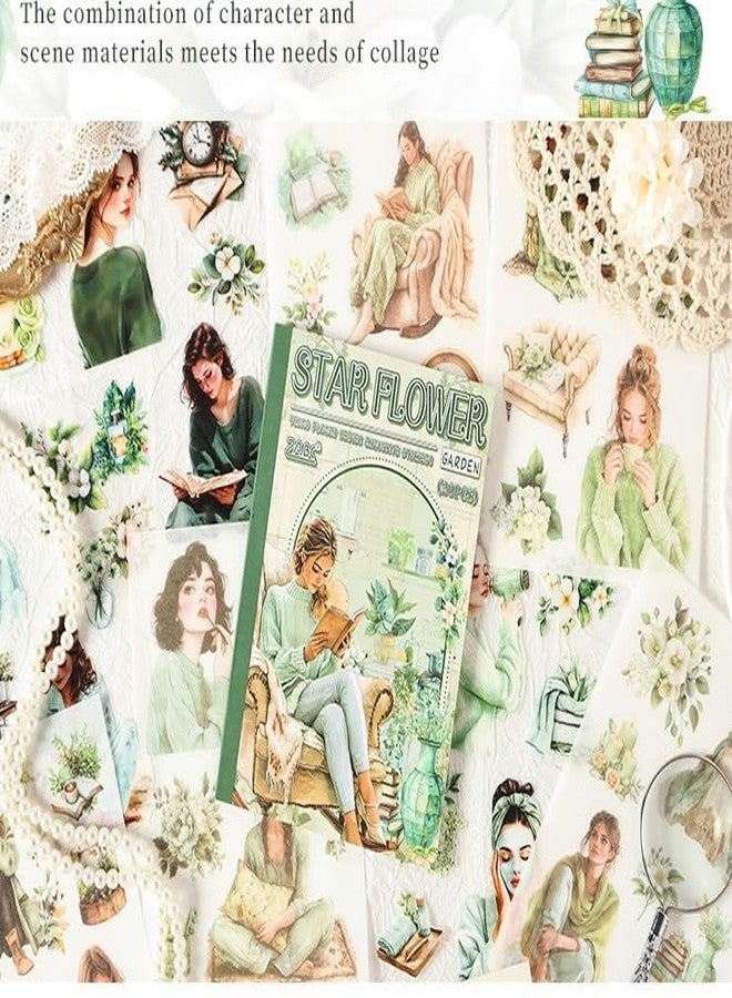 SAMVARDHAN Aesthetic Floral Girl Sticker Pack – Vintage Flower Journal Stickers for Scrapbooking, Bullet Journal, Planner Decoration, DIY Crafts & Art Supplies (80 Sheets), Pack of 4 - Image 4