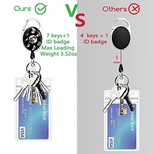 GIANCOMICS Moon Planet Teacher Lanyards for Id Badges and Keys, Retractable ID Badge Holder with Detachable Lanyard, Fashionable Badge Reel Heavy Duty with Carabiner Clip, Nurse Student Office Gifts - Image 5