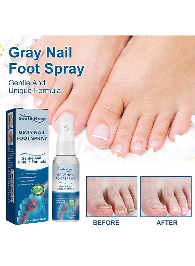 ساوث مون رذاذ القدم الرمادي للأظافر - تركيبة لطيفة وفريدة من نوعها ، تركيبة مضادة للفطريات ومزيلة للروائح الكريهة للقدمين ، مهدئة ومنعشة للقدمين ، علاج فطريات أظافر القدم 30 مل - Image 5