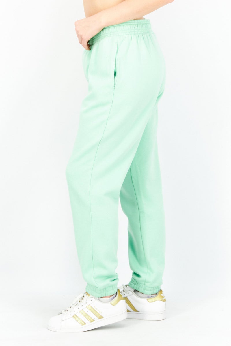 Tchibo Women Plain Pull-On Jogger Pants, Mint - Image 3
