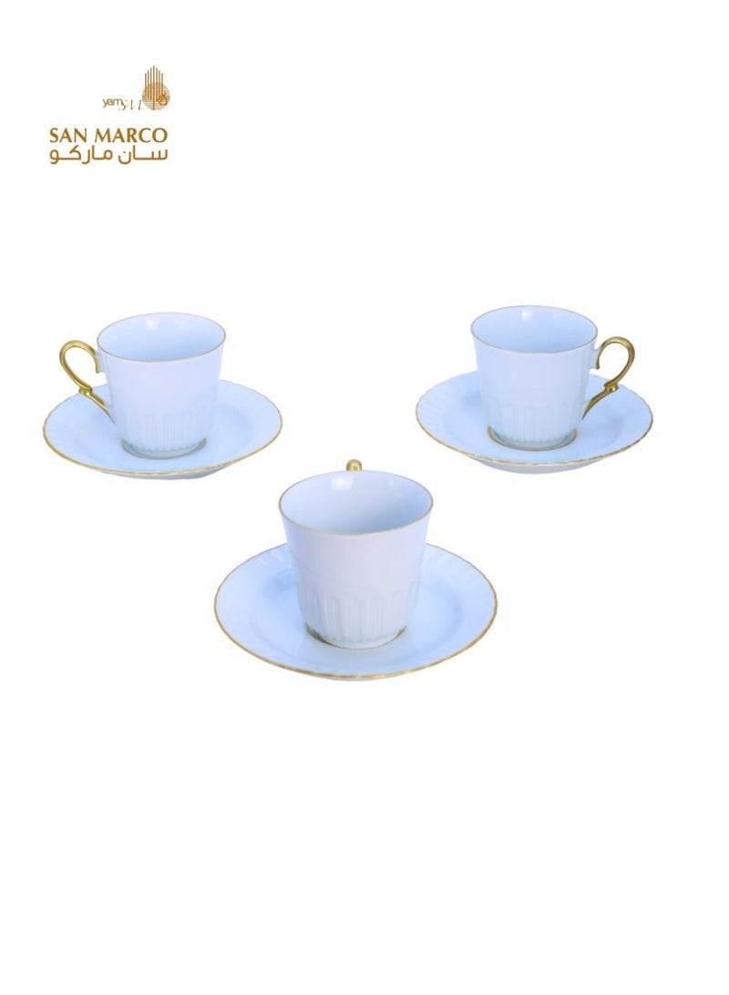 سان ماركو طقم تقديم الشاي بتصميم فاخر -  12 قطعة - Image 2