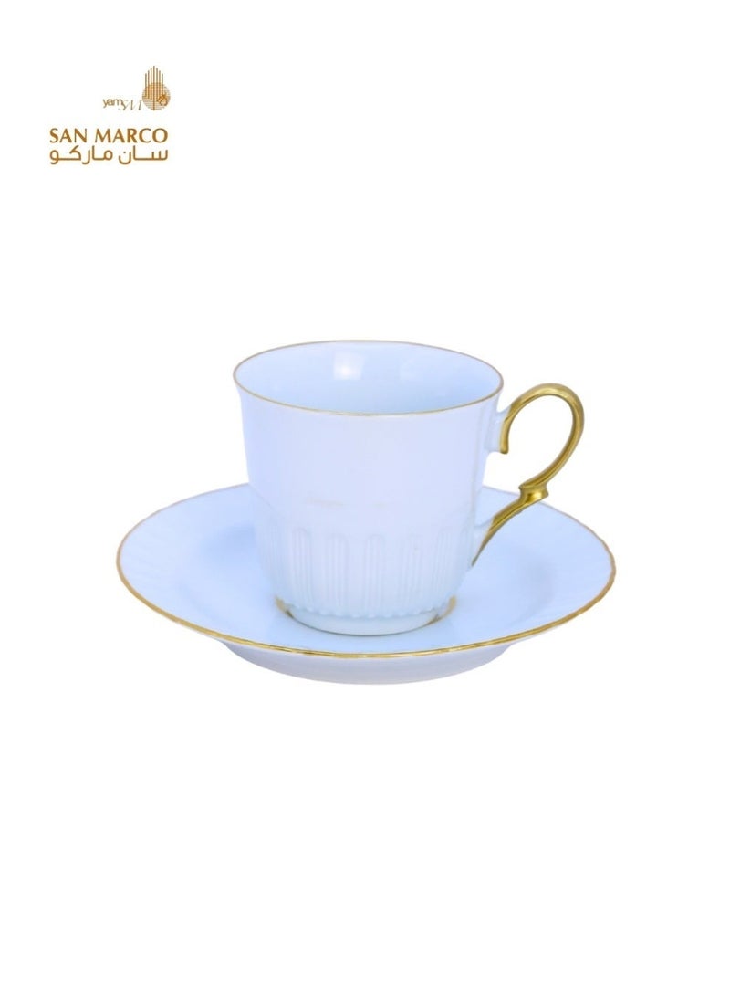 سان ماركو طقم تقديم الشاي بتصميم فاخر -  12 قطعة - Image 1