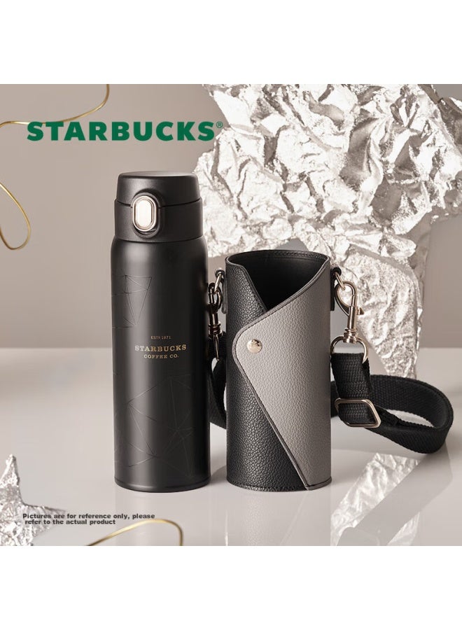 Starbucks كوب ستاربكس تريجر سيريز جولدن فلو من الفولاذ المقاوم للصدأ مع غلاف كوب، 450 مل، كوب معزول، هدية عيد ميلاد - Image 5