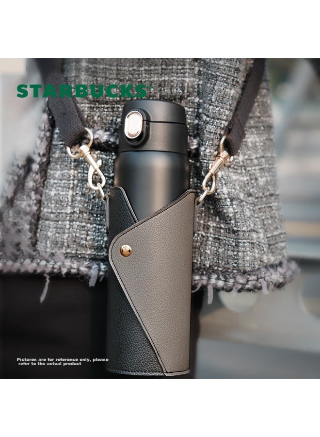 Starbucks كوب ستاربكس تريجر سيريز جولدن فلو من الفولاذ المقاوم للصدأ مع غلاف كوب، 450 مل، كوب معزول، هدية عيد ميلاد - Image 4