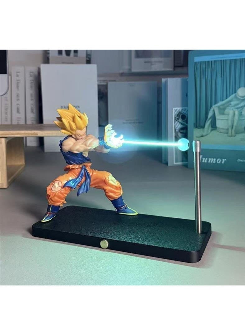 M MIAOYAN Magnetic Floating Kamehameha Anime Night Light – LED Dragon Ball Figure for Room Decor - Image 3