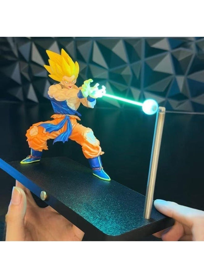 M MIAOYAN Magnetic Floating Kamehameha Anime Night Light – LED Dragon Ball Figure for Room Decor - Image 4