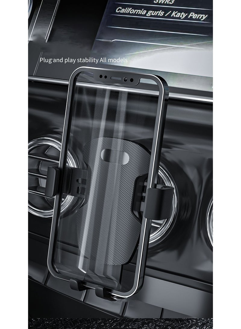 Car Phone Holder for Air Vent - Shockproof & Stable Hook Design, Phone Mount Compatible with iPhone 16-14, Samsung S24/S23, Xiaomi (Black)  - Image 4