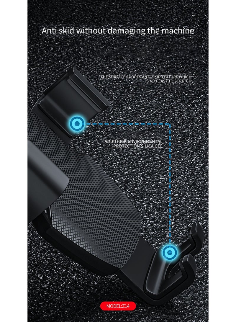 Car Phone Holder for Air Vent - Shockproof & Stable Hook Design, Phone Mount Compatible with iPhone 16-14, Samsung S24/S23, Xiaomi (Black)  - Image 3