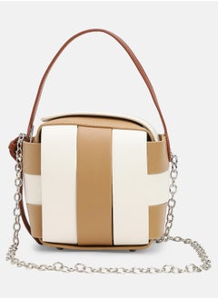 Haute Sauce Colour block Zip Lock Regular Vegan Leather Hand Bag For Women  - Image 4