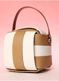 Haute Sauce Colour block Zip Lock Regular Vegan Leather Hand Bag For Women  - Image 1