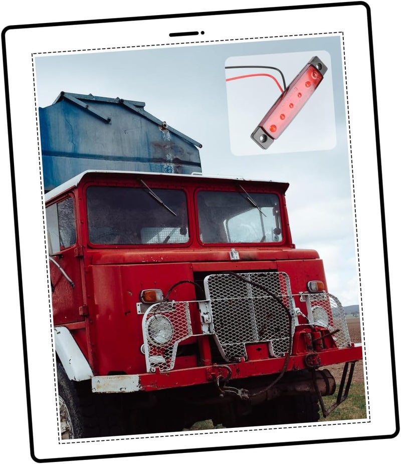 Yardwe LED Red Truck Trailer Tail Light Multi-function Brake Turn Signal Marker Light Side Mount for Trucks Trailers - Image 4