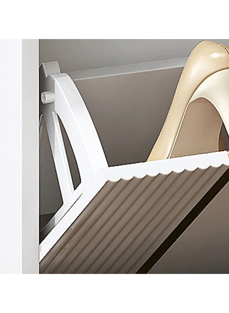 خزانة أحذية رفيعة للمدخل، خزانة أحذية بأربعة أدراج قابلة للطي، خزانة أحذية للمدخل للمنزل والشقة - Image 4