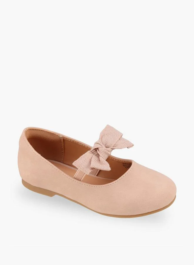جونيورز Girls Elastic Strap Ballerina Shoes