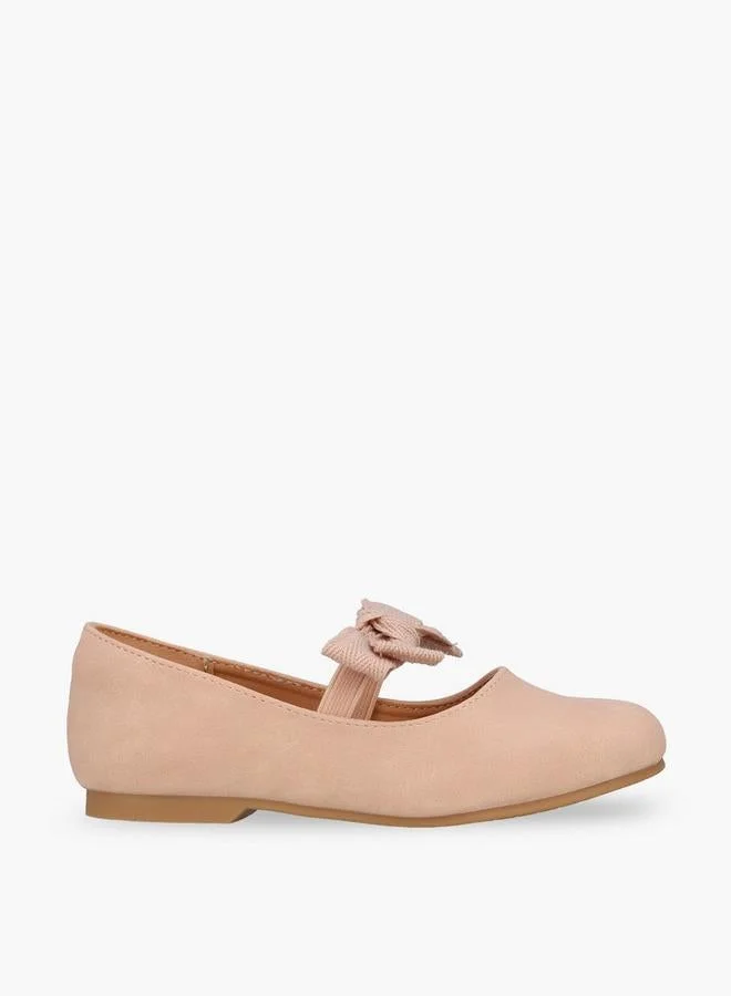 جونيورز Girls Elastic Strap Ballerina Shoes